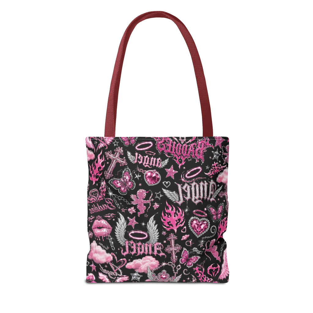 Y2K Angel Baddie Tote Bag Black