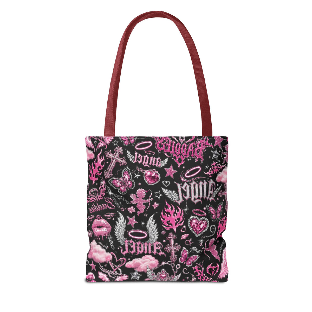 Y2K Angel Baddie Tote Bag Black