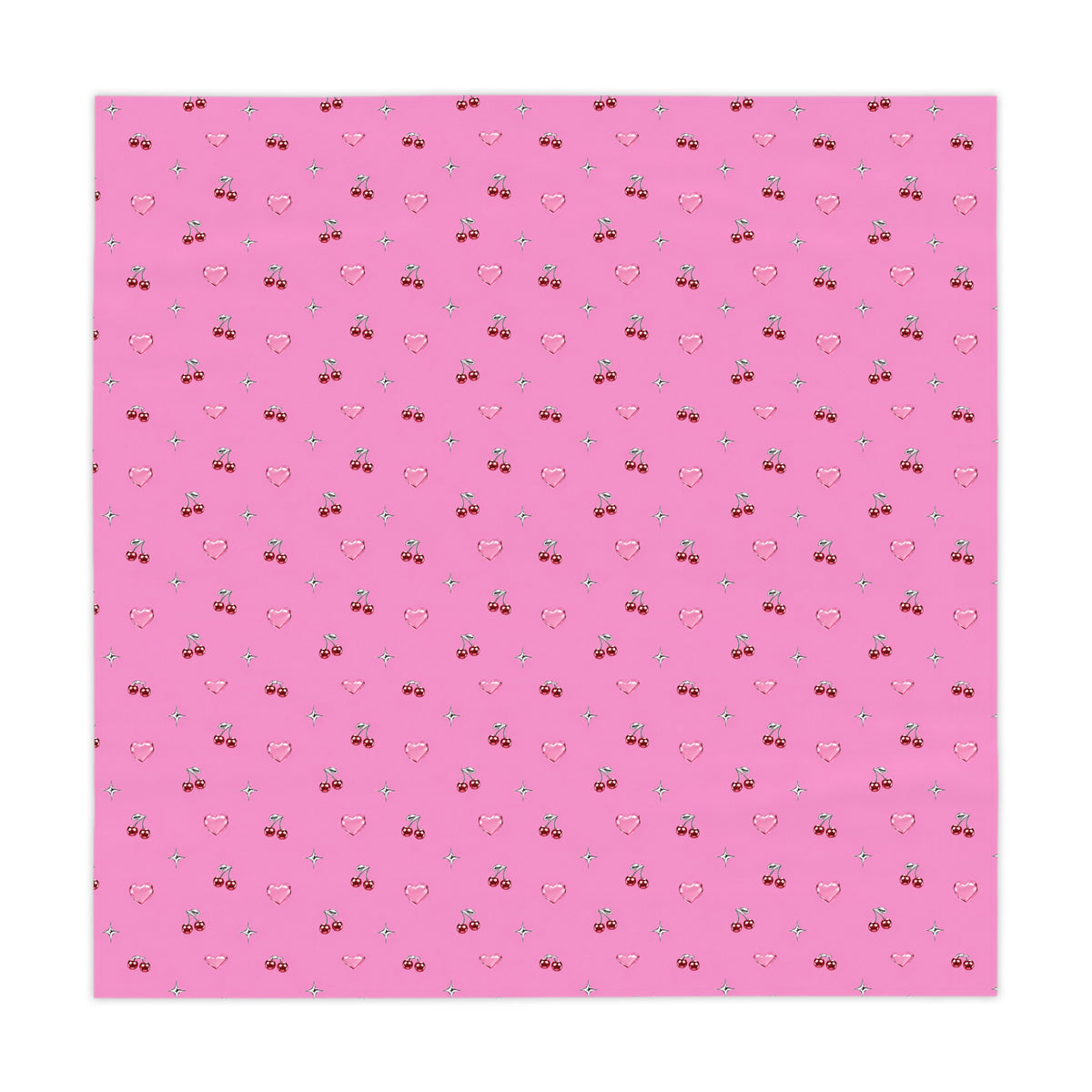 Sweet Digi Cherry Tablecloth Pink