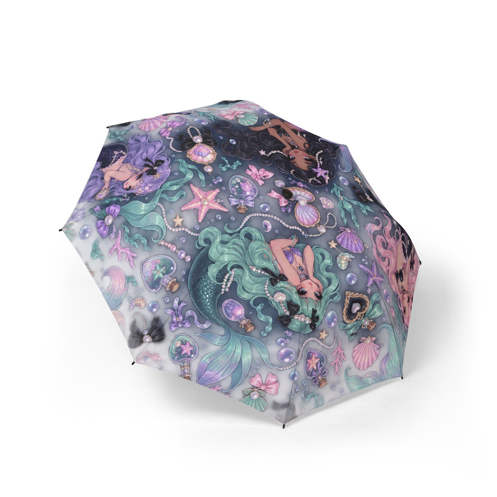Mermaid Dream Foldable Umbrella — Semi‑Automatic Compact Rain Parasol