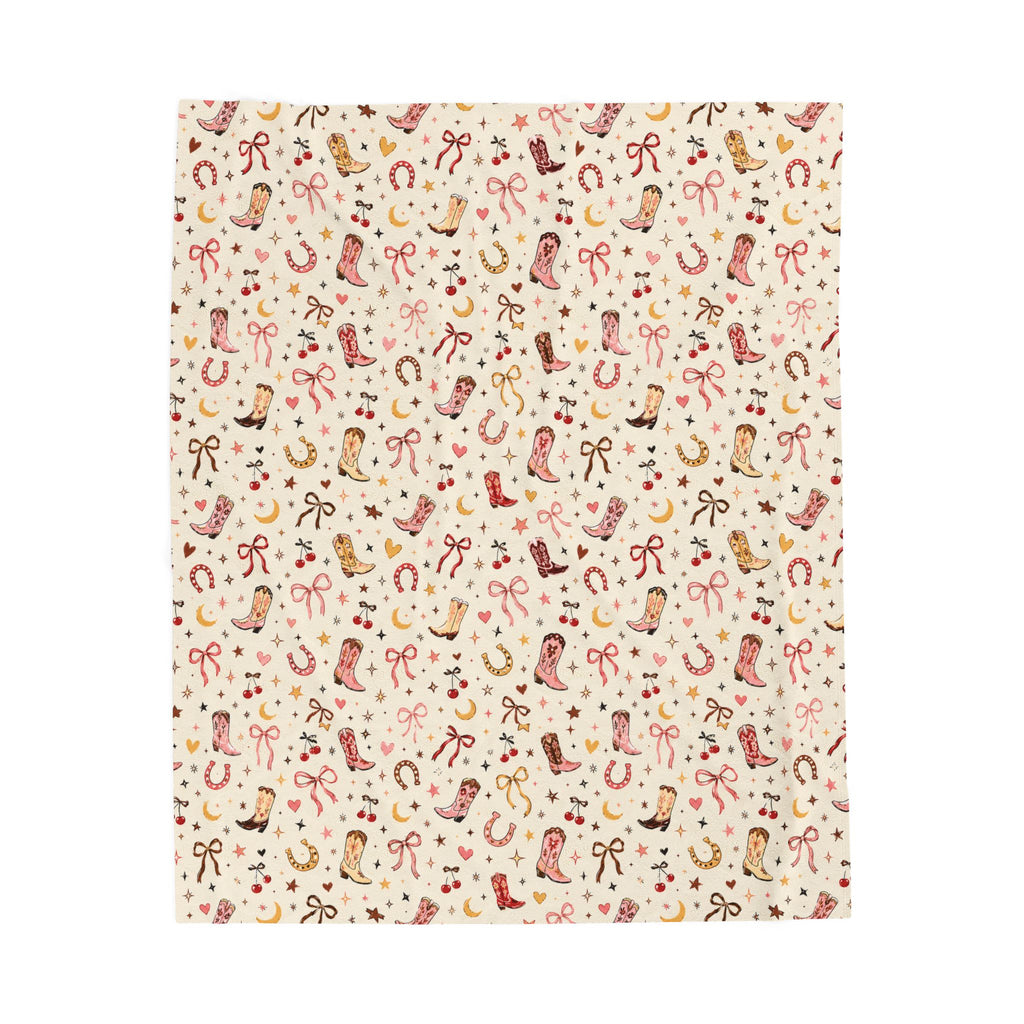 Cowgirl Vibe Velveteen Plush Blanket
