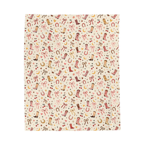 Cowgirl Vibe Velveteen Plush Blanket