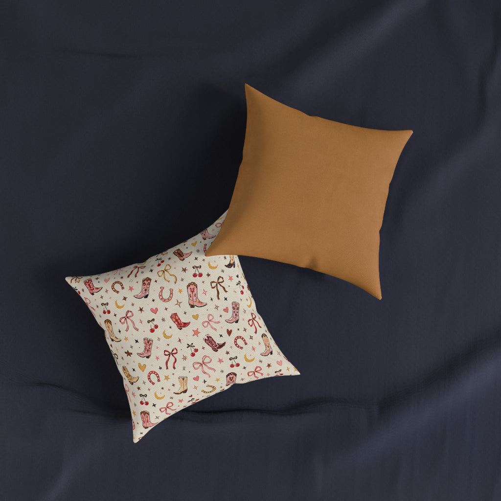 Cowgirl Vibe Square Pillow Cream/Light Brown