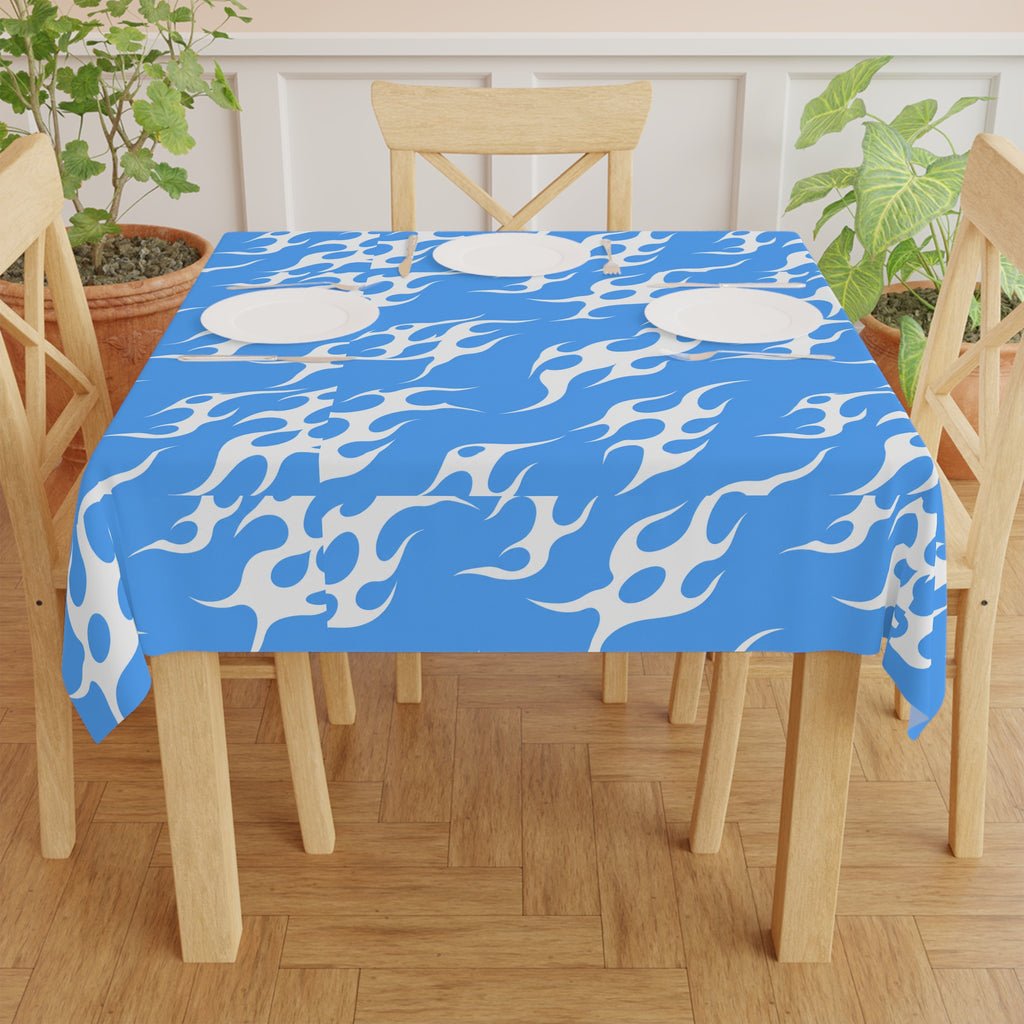 Y2K Tribal Vibes Tablecloth Blue