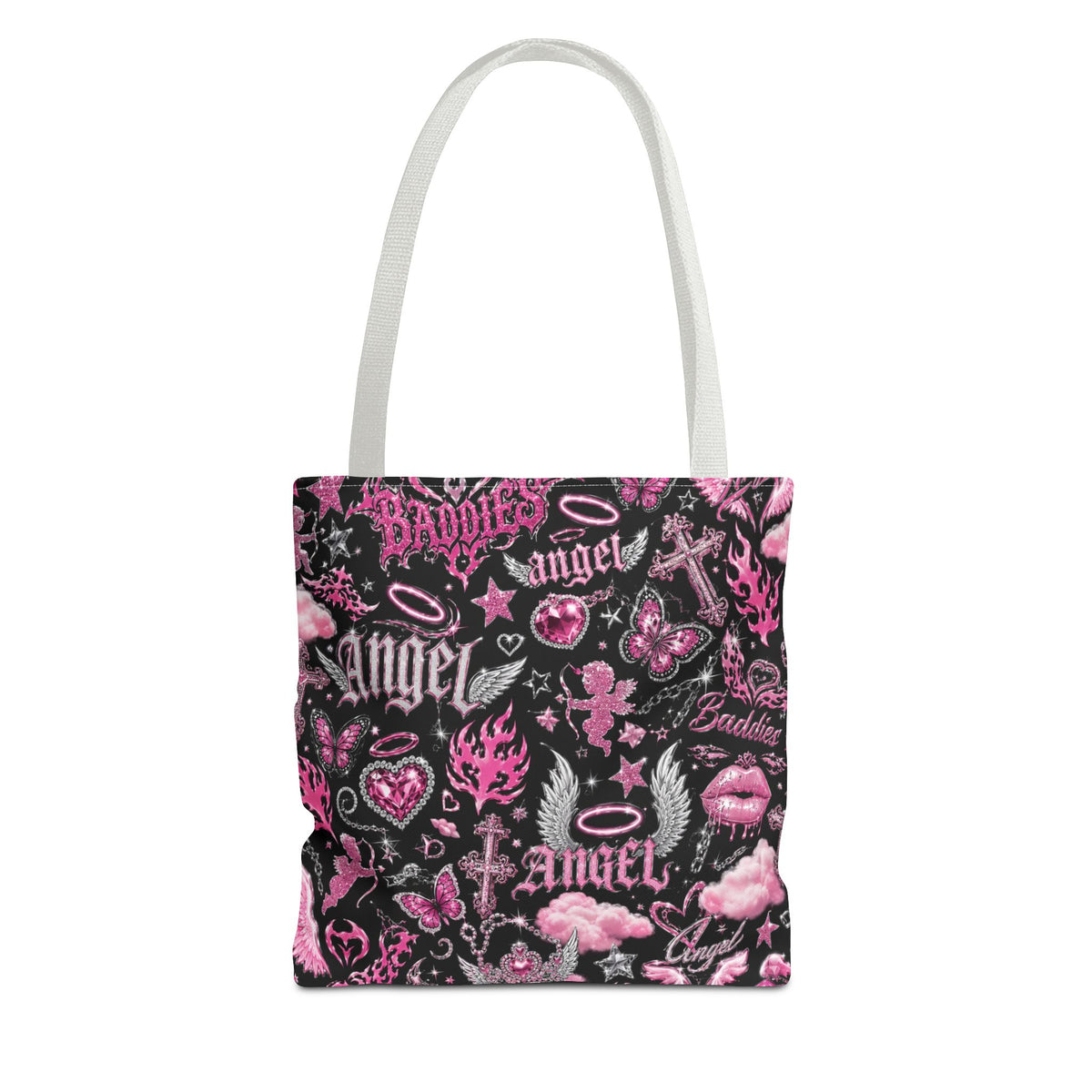 Y2K Angel Baddie Tote Bag Black