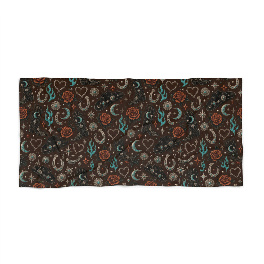 Cowgirl Daze Beach Towel Brown (2 Sizes)