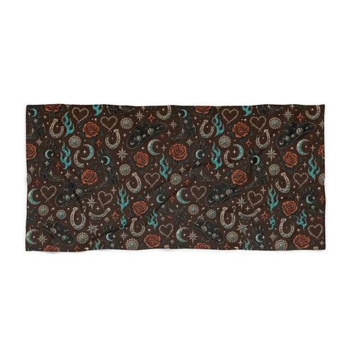 Cowgirl Daze Beach Towel Brown (2 Sizes)