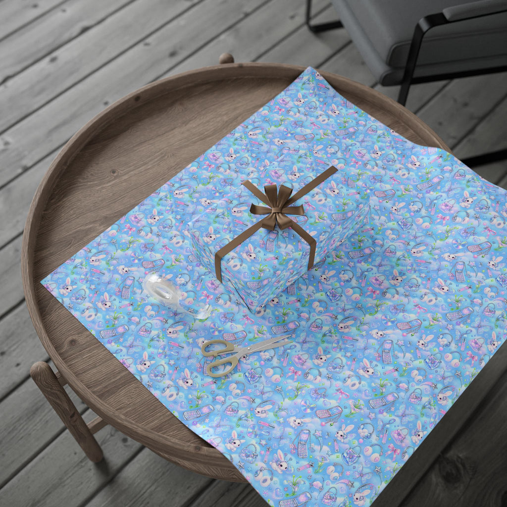 Mermaid Bunny Wrapping Paper – Pastel Sea Creatures Gift Wrap