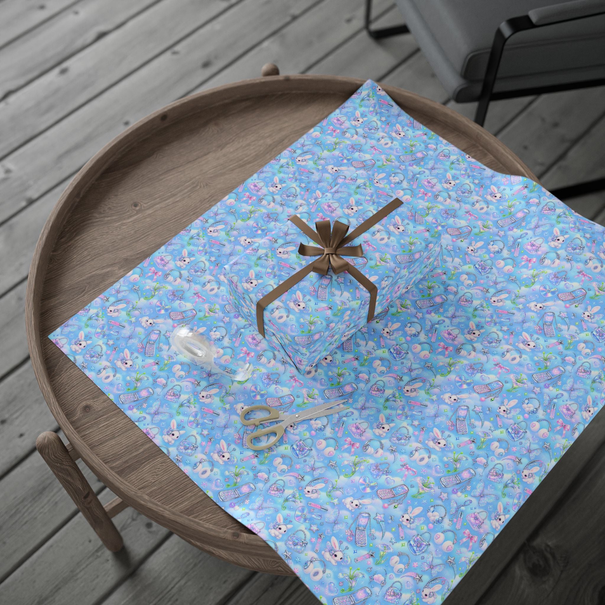 Mermaid Bunny Wrapping Paper – Pastel Sea Creatures Gift Wrap