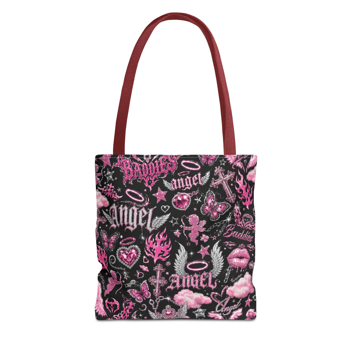 Y2K Angel Baddie Tote Bag Black