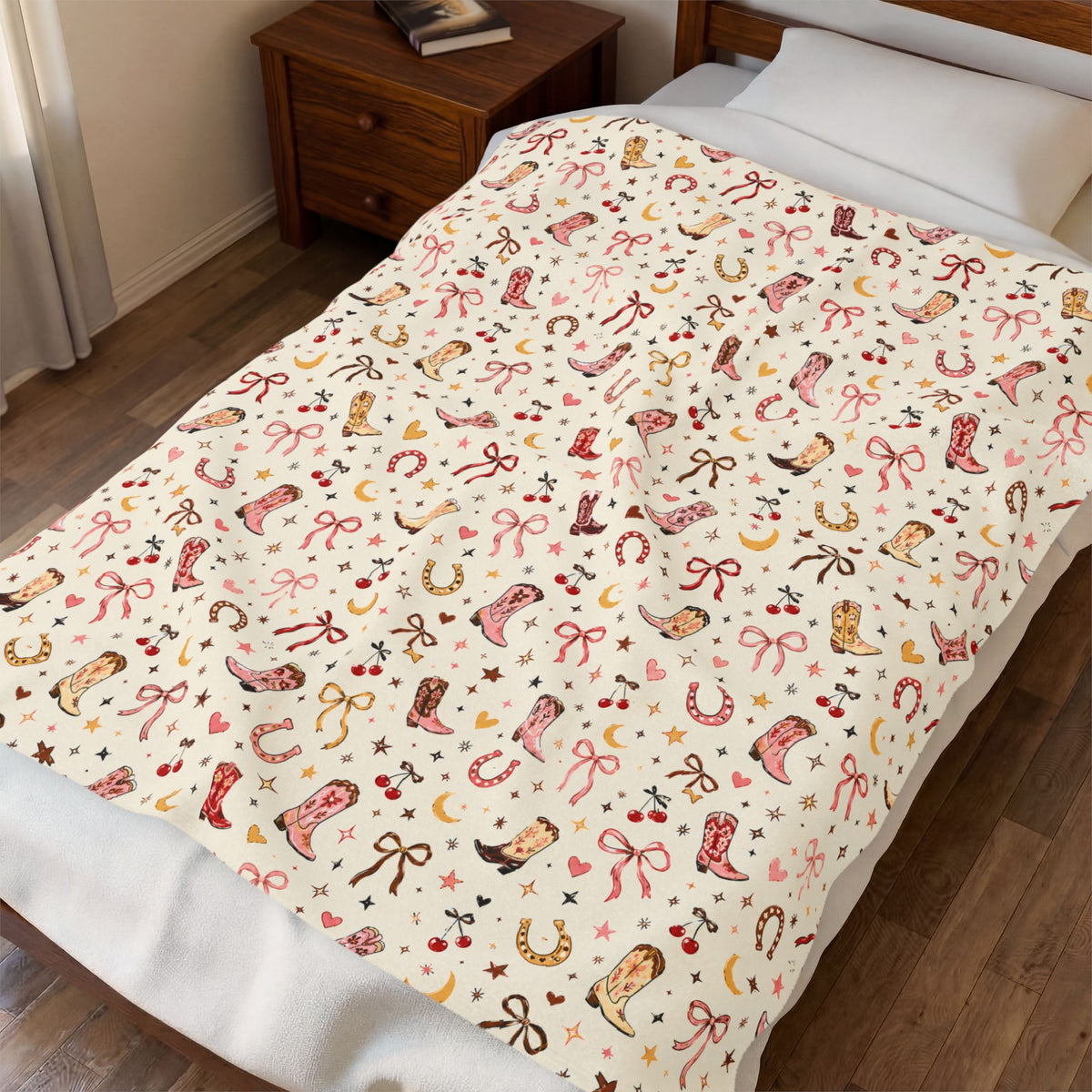 Cowgirl Vibe Velveteen Plush Blanket