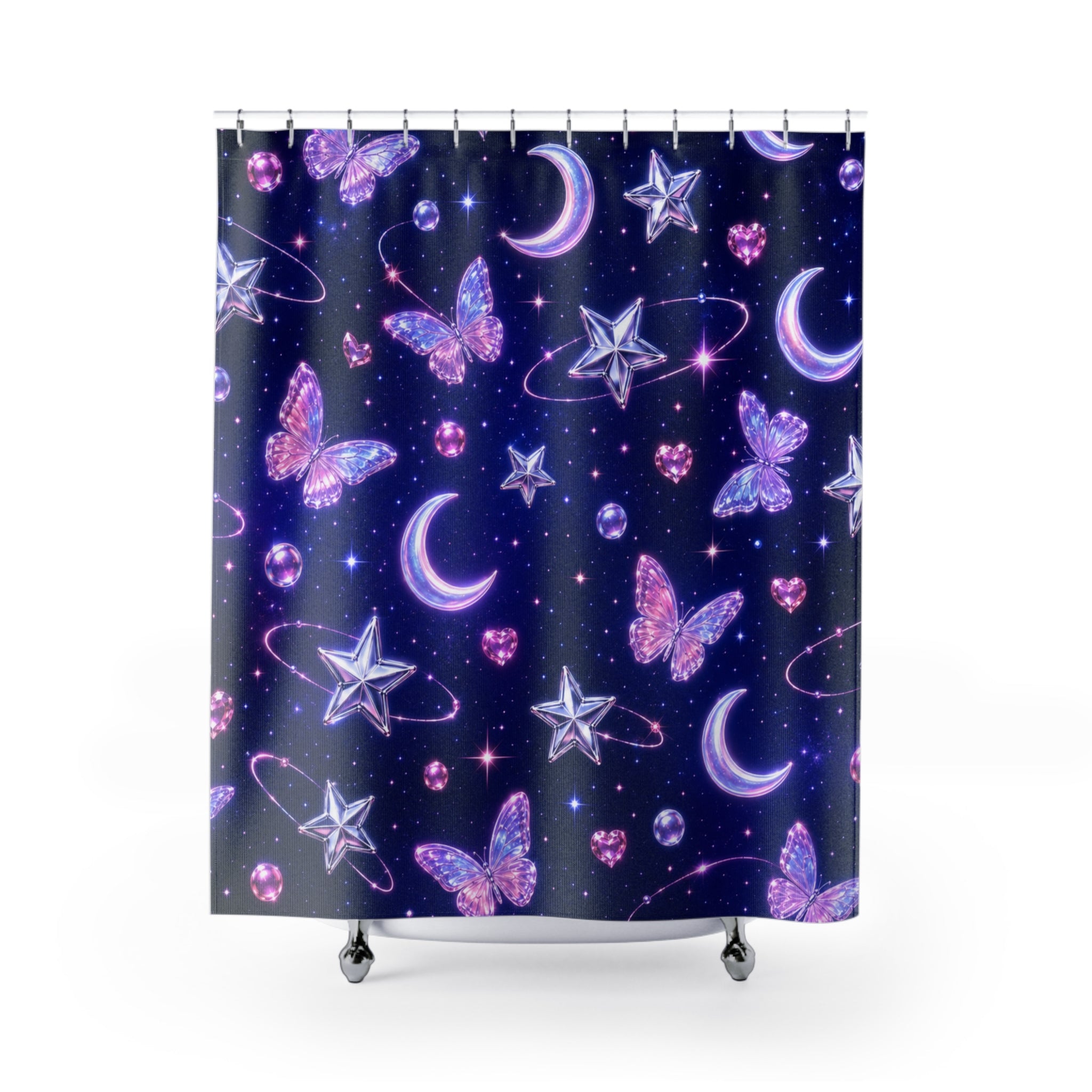 Y2K Space Shower Curtain