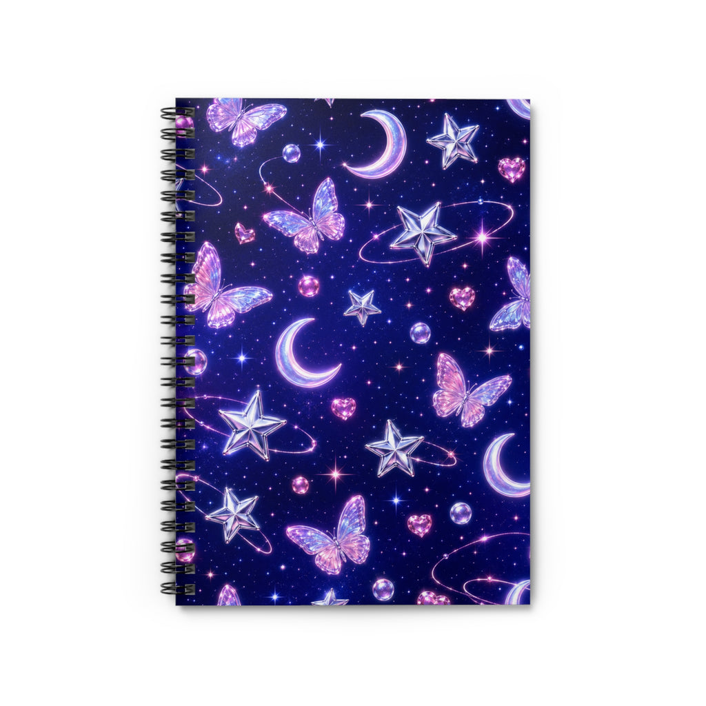 Y2k Space Spiral Notebook - Ruled Line
