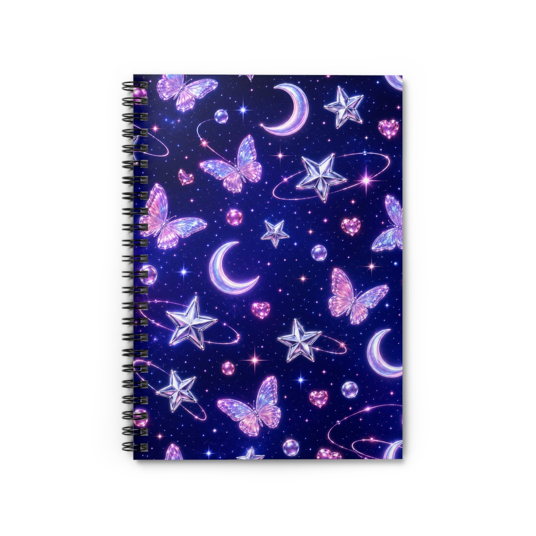 Y2k Space Spiral Notebook - Ruled Line