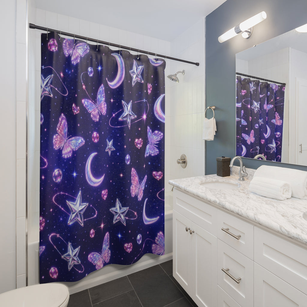 Y2K Space Shower Curtain