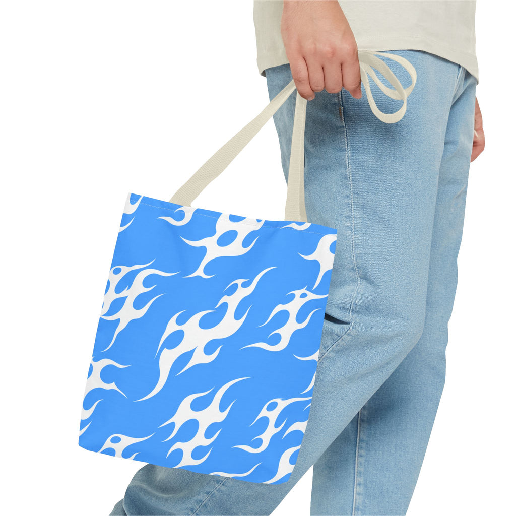 Y2K Tribal Vibes Tote Bag Blue