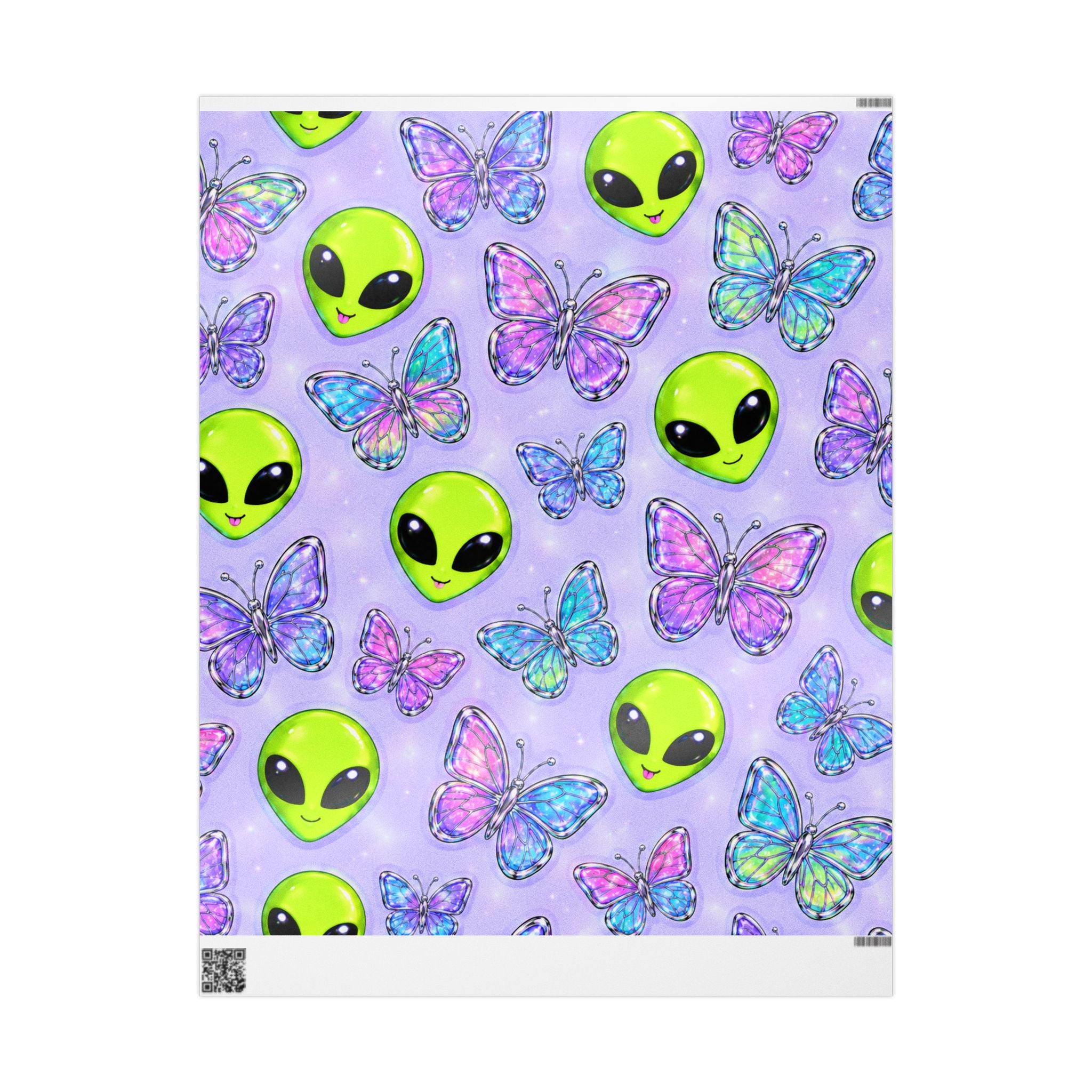 Y2K Alien Wrapping Paper