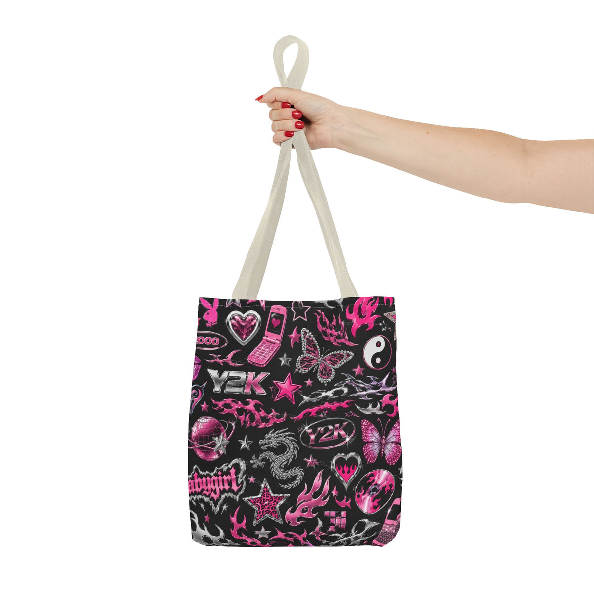 Y2K Babe Tote Bag Black