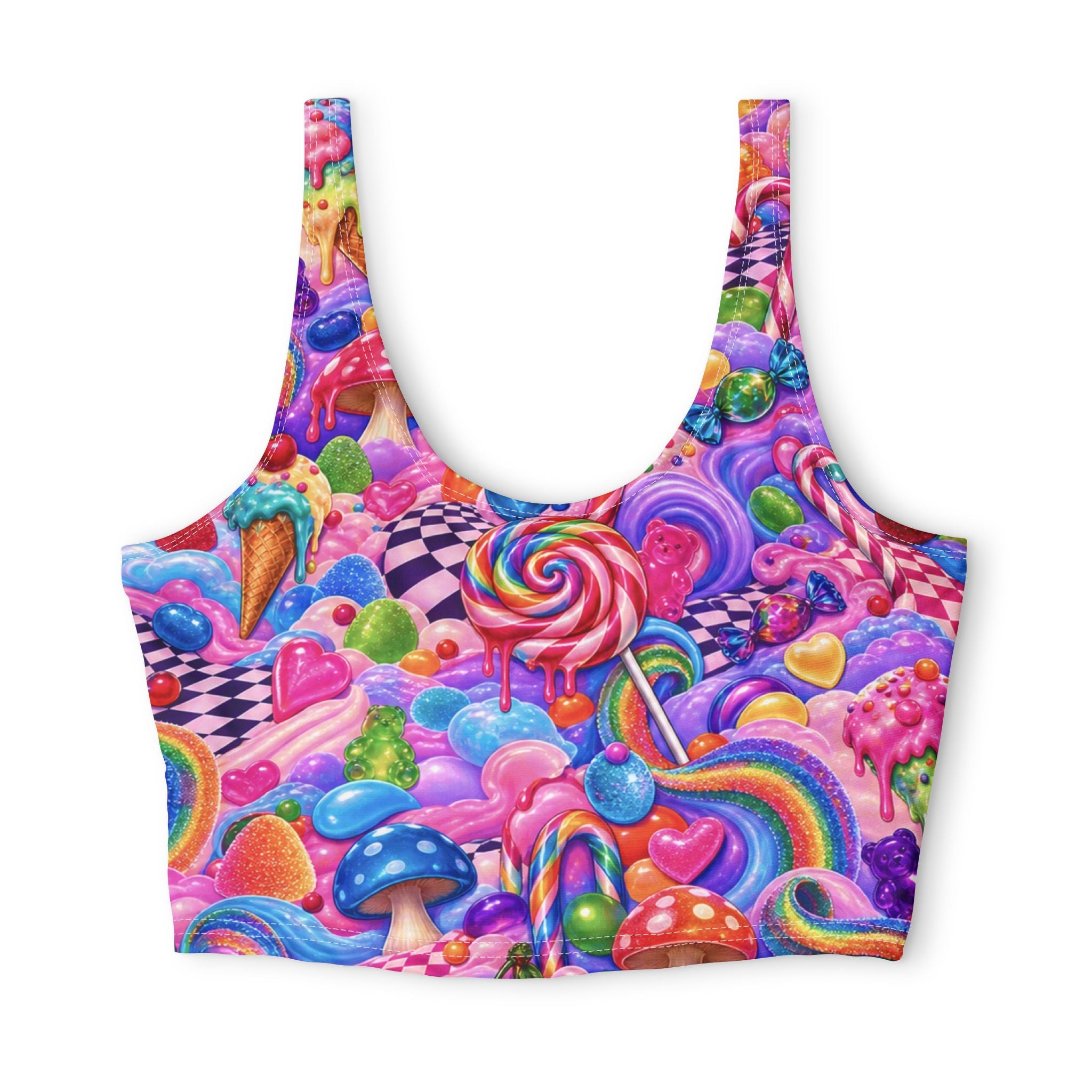 Polyester Sports Bra (AOP)