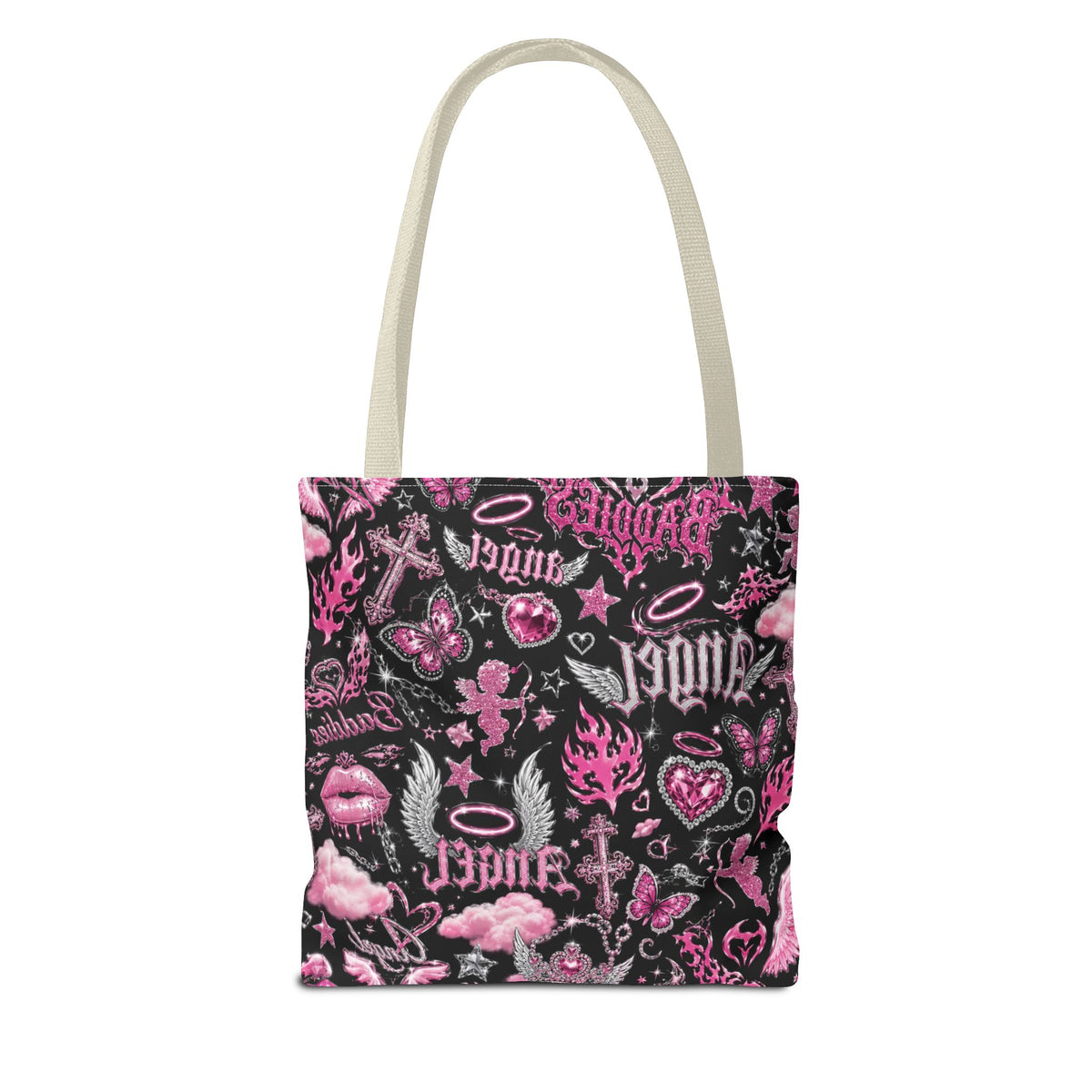 Y2K Angel Baddie Tote Bag Black