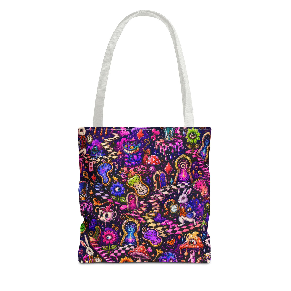 Psychedelic Mushroom Pattern Tote Bag