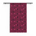 Leopard Hunny Sheer Window Curtain Pink/Black