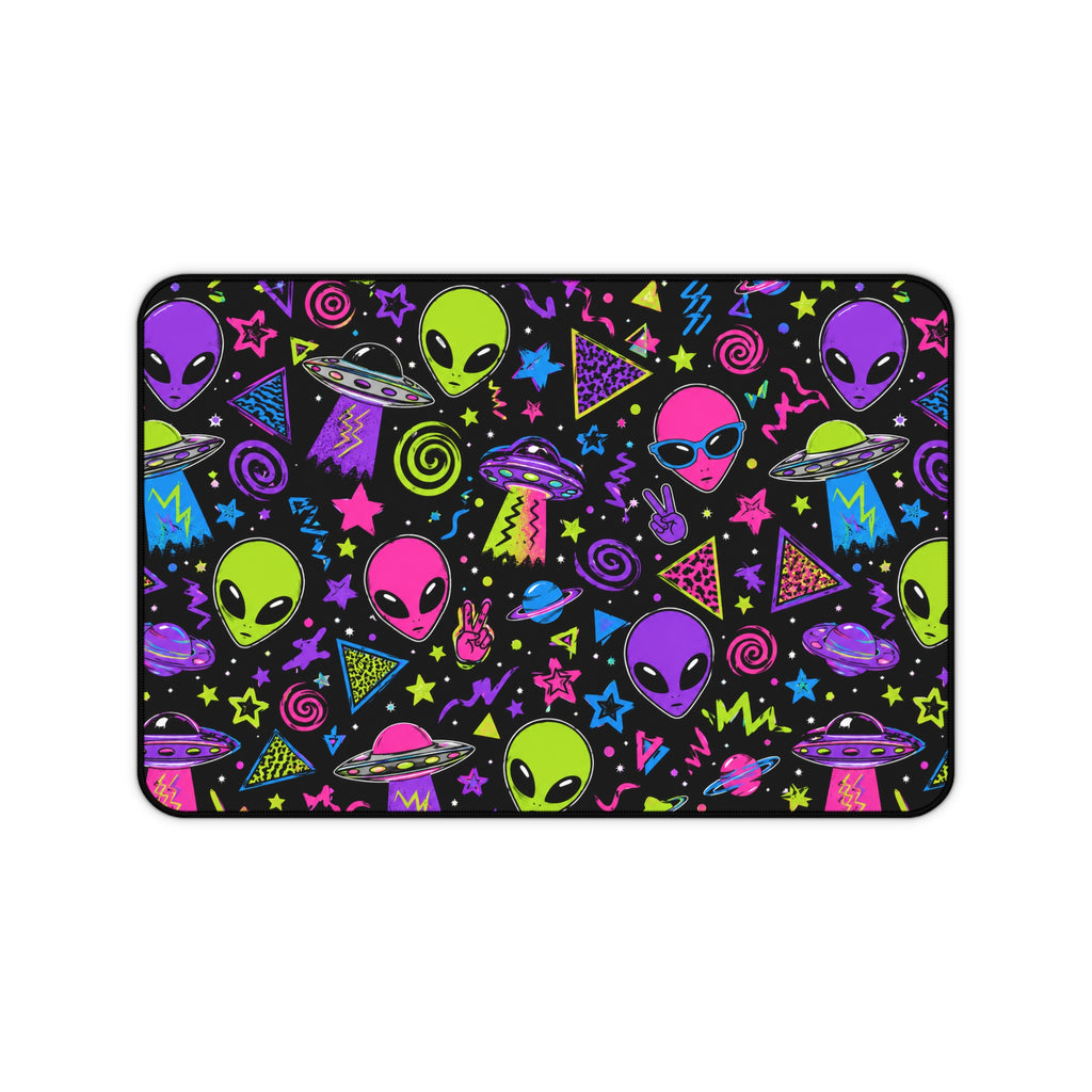 90s Neon Alien Desk Mat