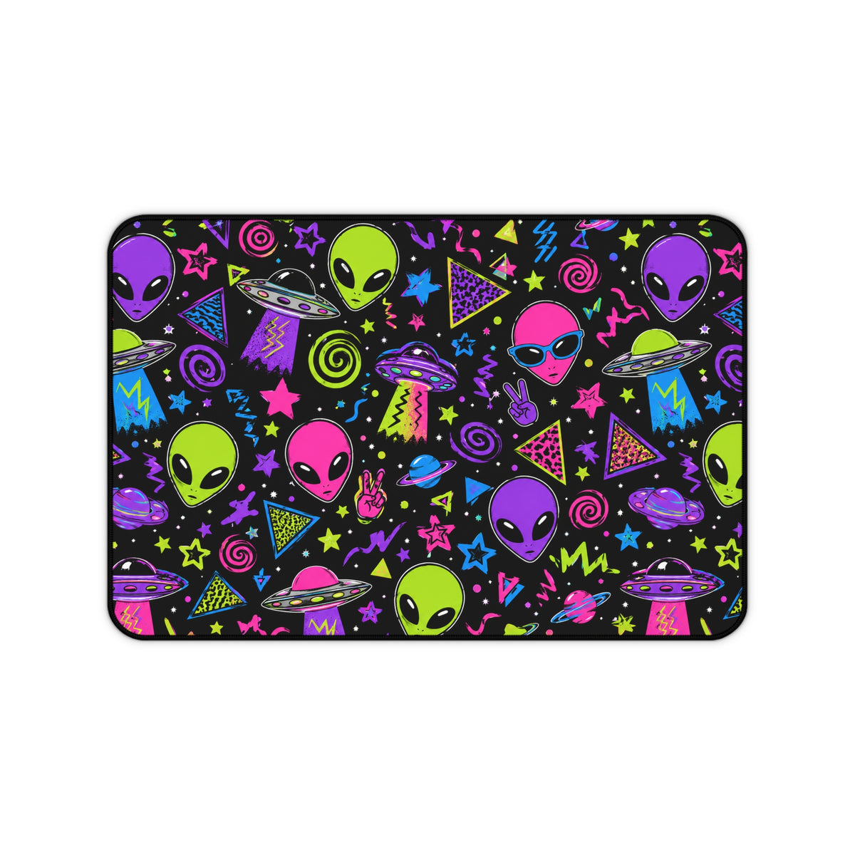 90s Neon Alien Desk Mat