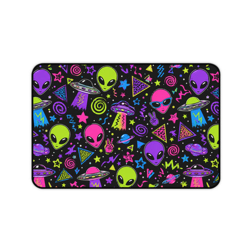 90s Neon Alien Desk Mat