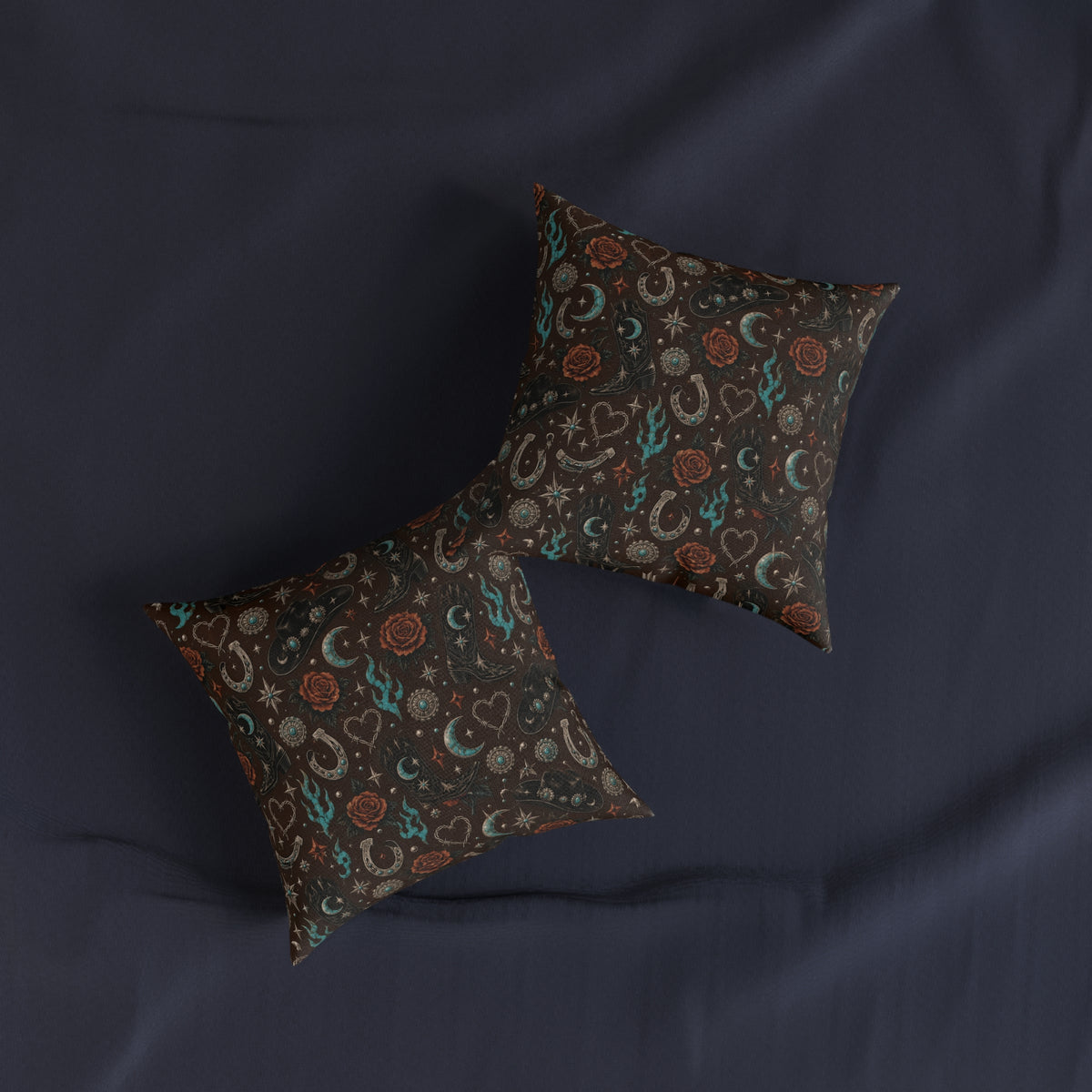 Cowgirl Daze Square Pillow Brown