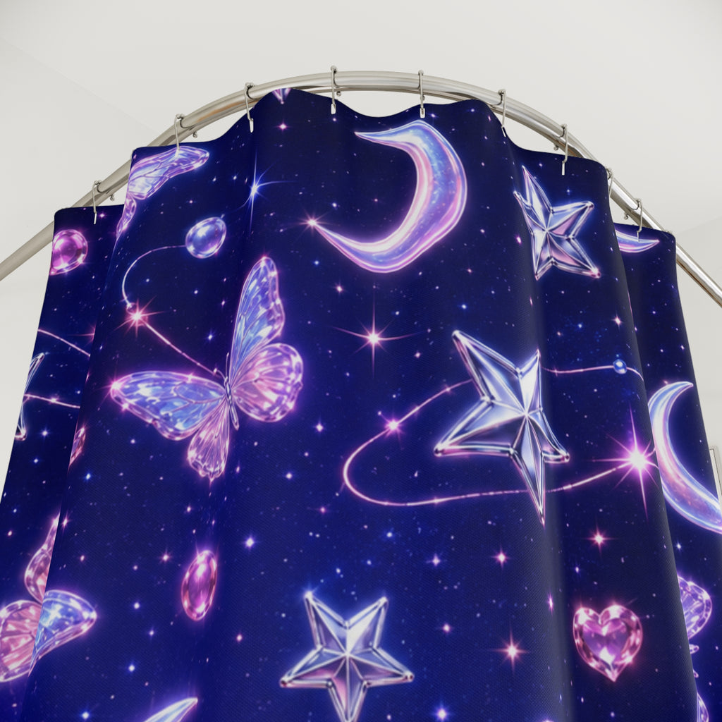 Y2K Space Shower Curtain