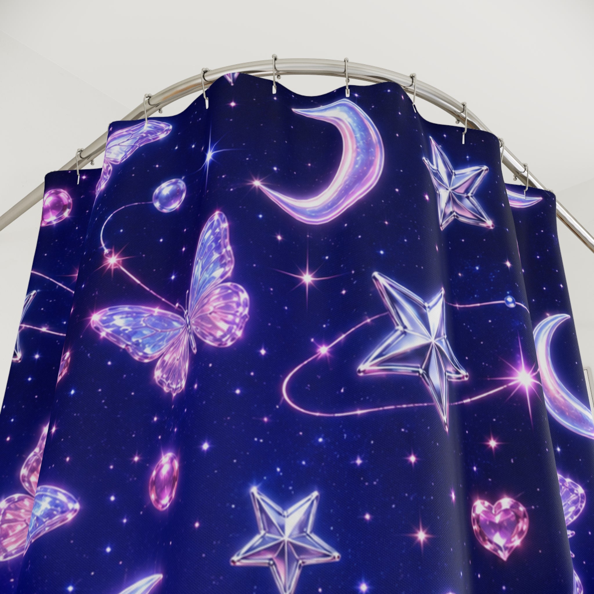 Y2K Space Shower Curtain
