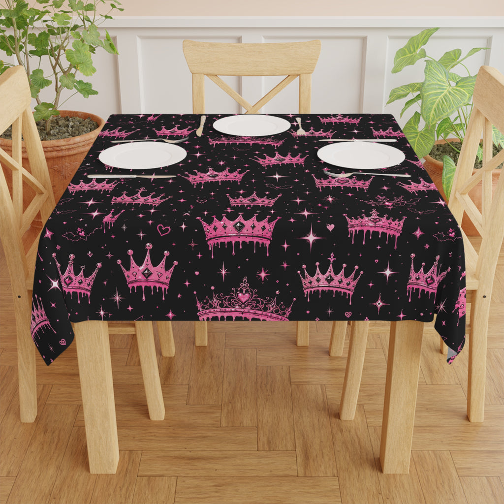 Y2K Crowned Queen Tablecloth Black