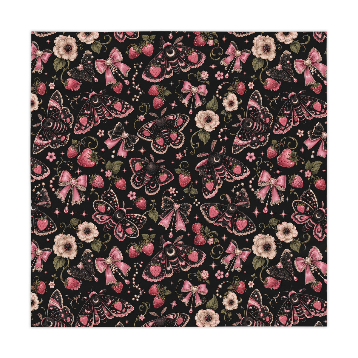 Mothy Garden Tablecloth Black