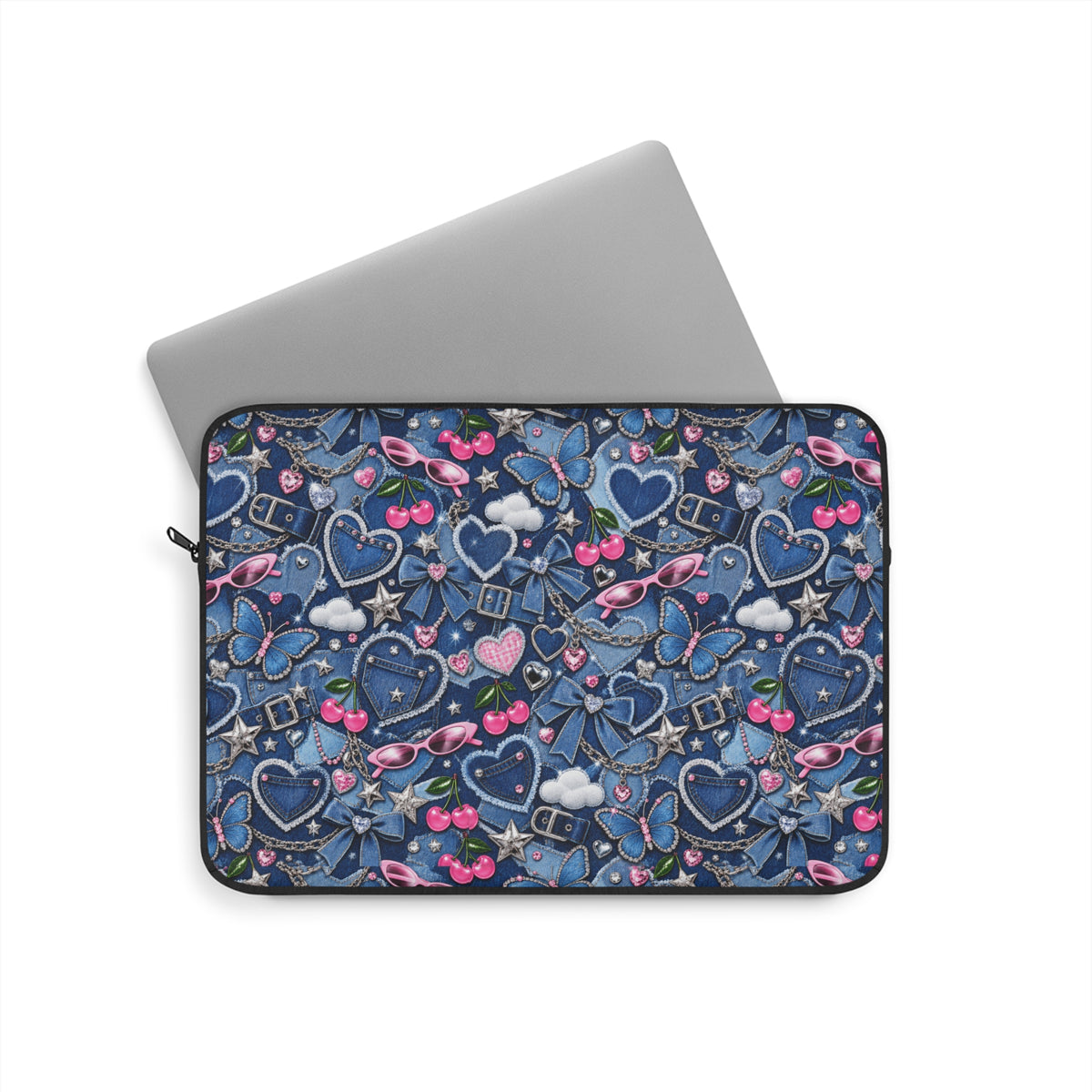 Y2K Denim Love Laptop Sleeve
