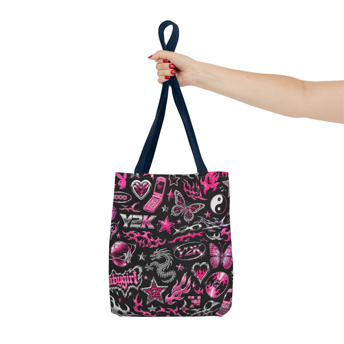 Y2K Babe Tote Bag Black