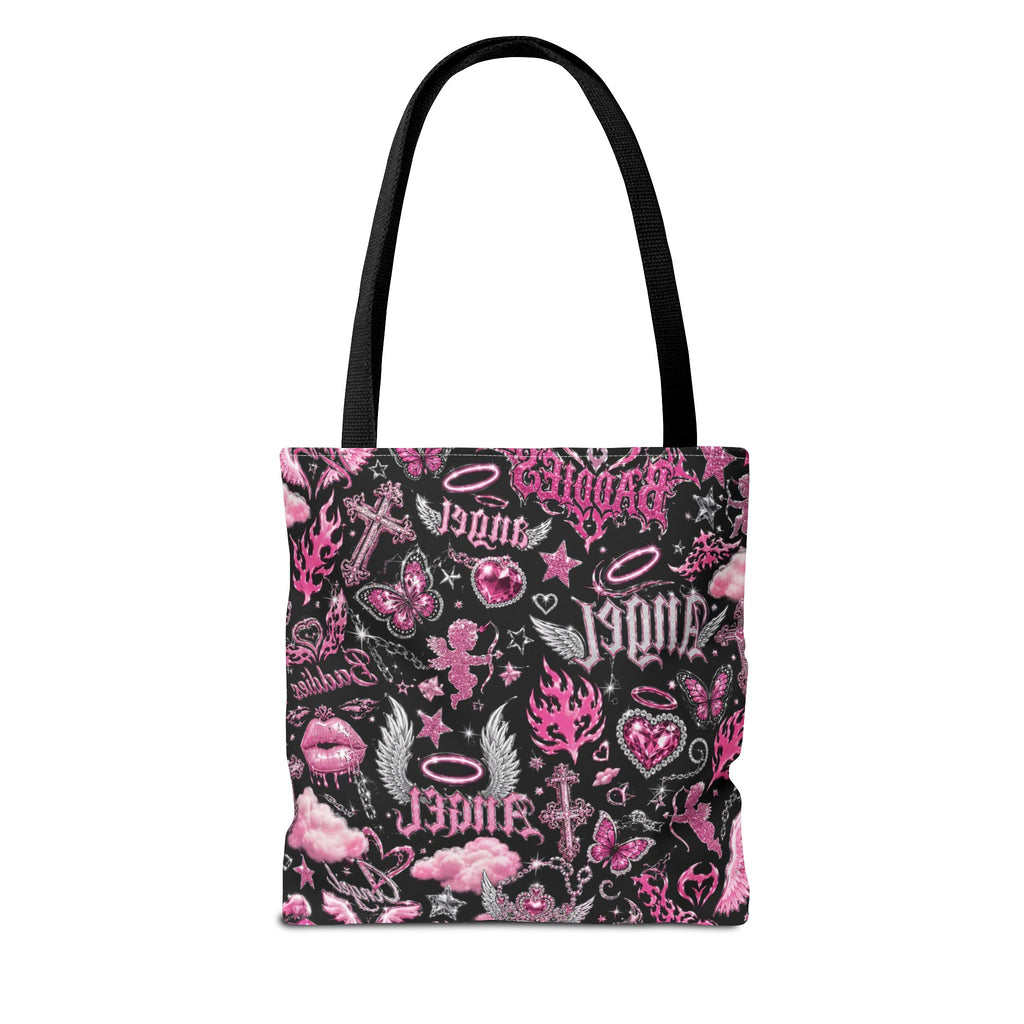 Y2K Angel Baddie Tote Bag Black
