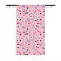 Iconic Girly Sheer Window Curtain Pink
