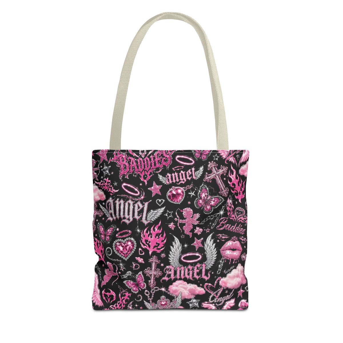Y2K Angel Baddie Tote Bag Black