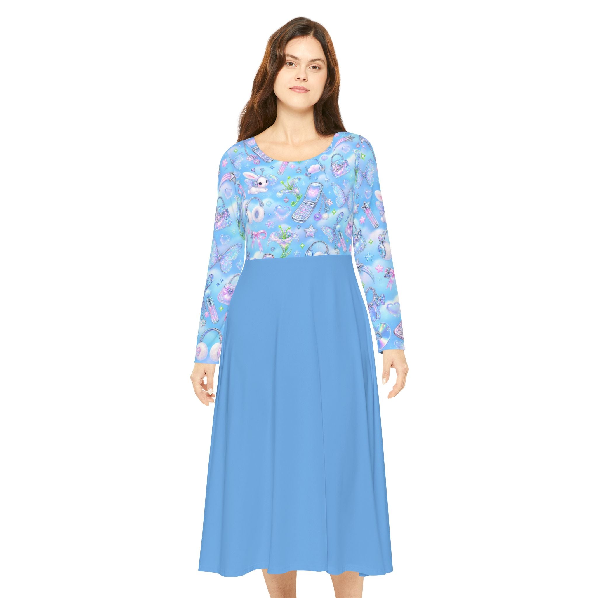 Women's Long Sleeve Dance Dress (AOP)