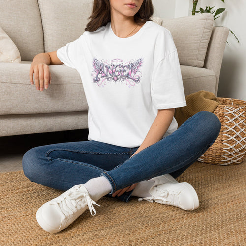 Angel Wings Graphic T-Shirt — Soft Pink Halo Streetwear Tee