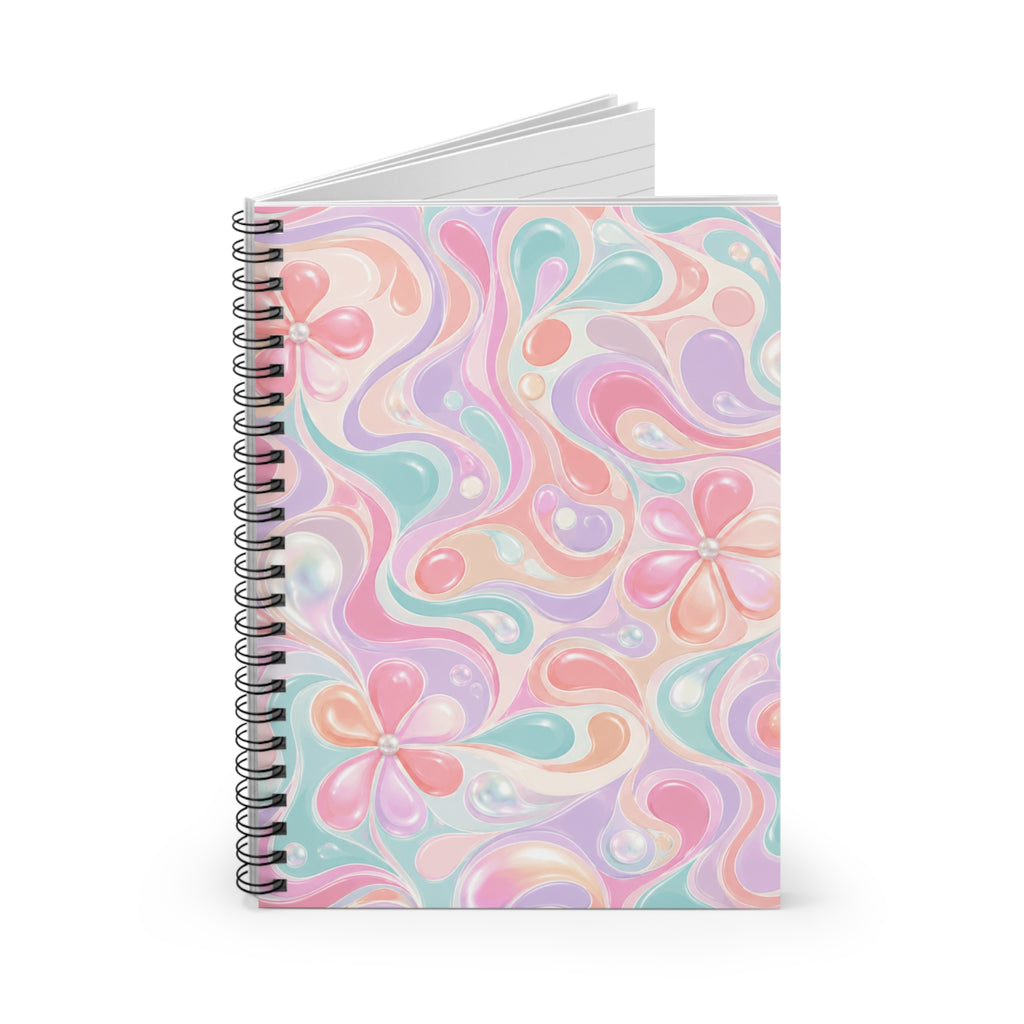 Retro Groove Spiral Notebook - Ruled Line
