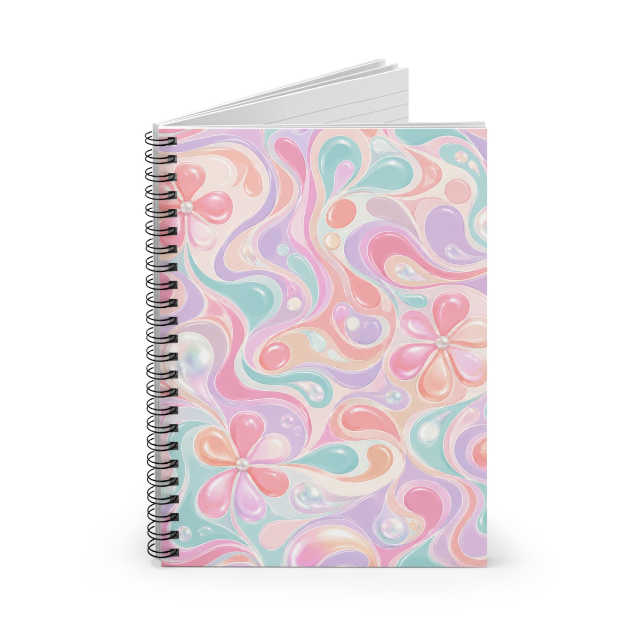 Retro Groove Spiral Notebook - Ruled Line