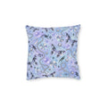Digital Butterfly Square Pillow Light Blue