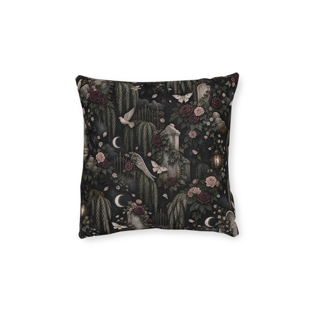 Fairy Dream Square Pillow black