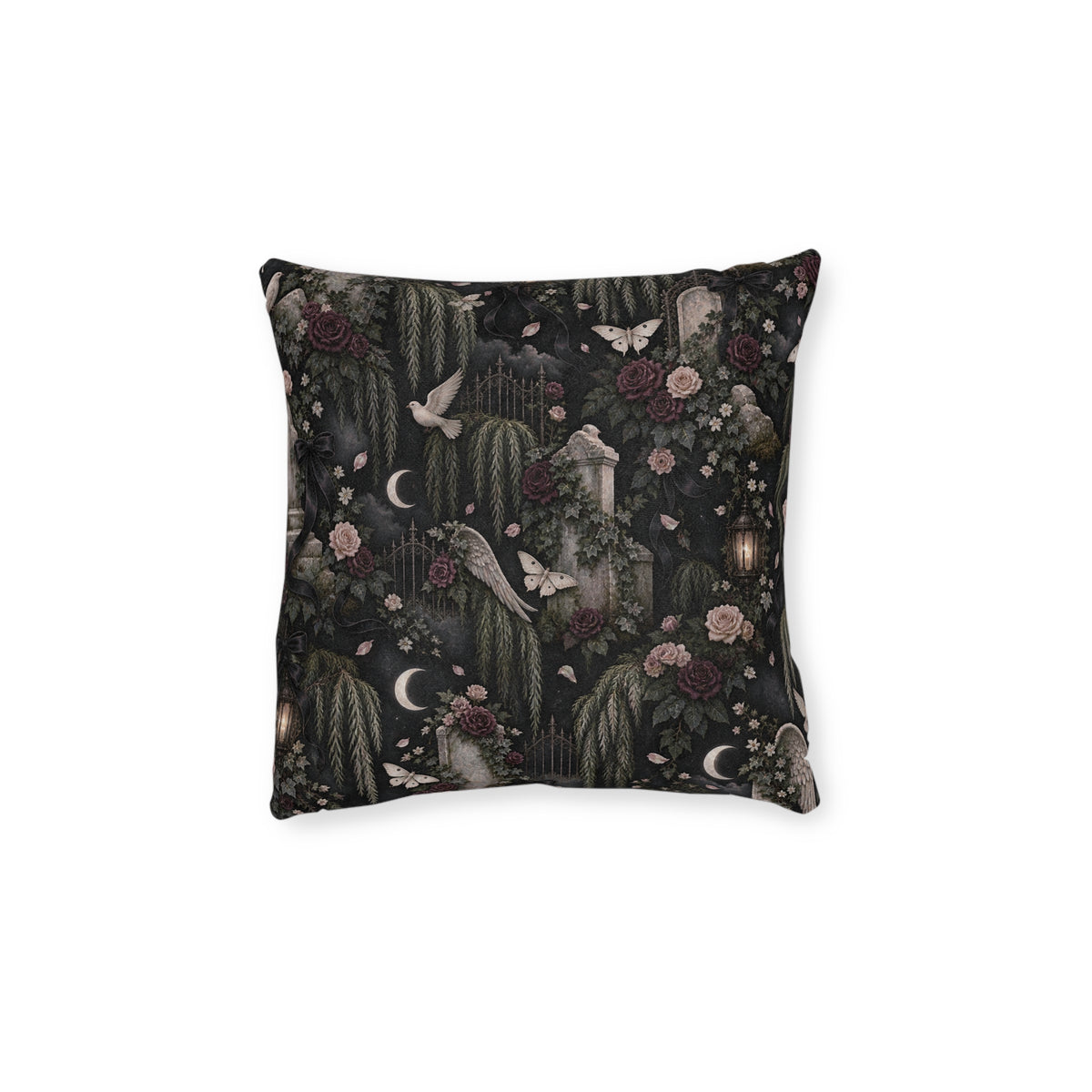 Fairy Dream Square Pillow black