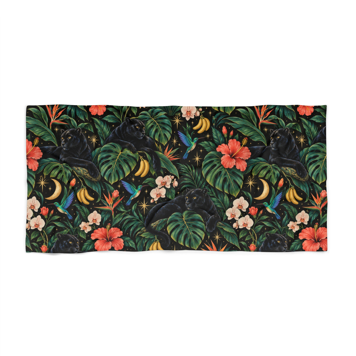 Tropical Jaguar Beach Towel Multi