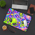 Neon Alien Space Desk Mat – Cute Galactic Kawaii Mousepad
