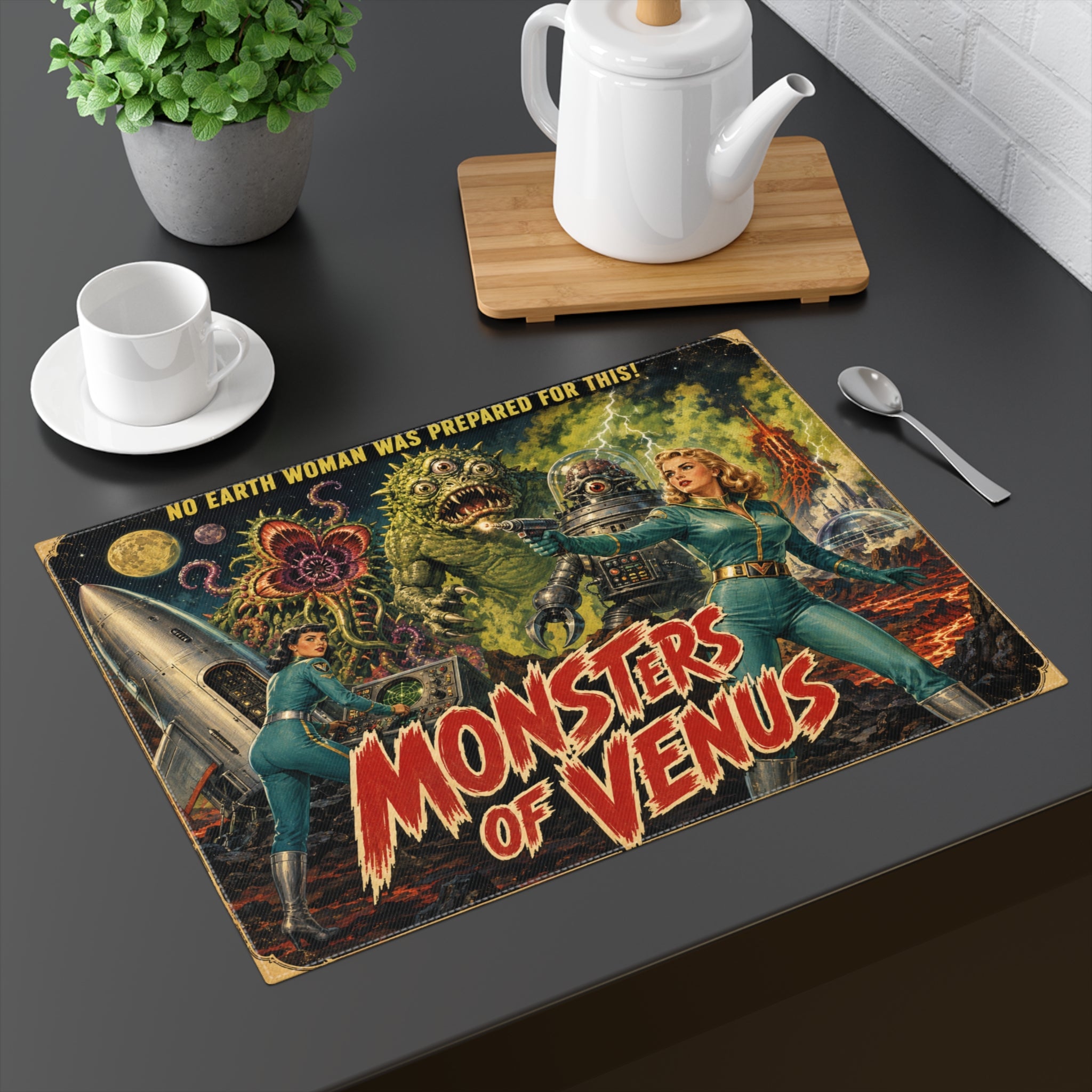 Monsters of Venus Retro Sci‑Fi Placemat