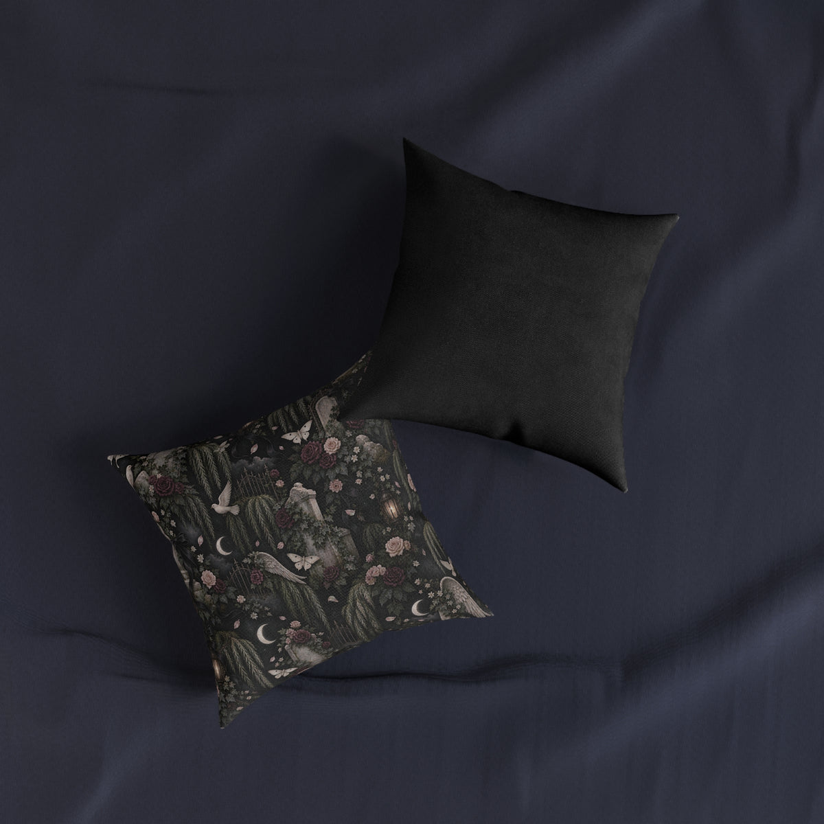 Fairy Dream Square Pillow black